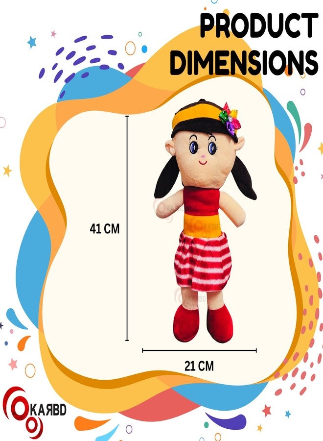 KARBD Rag Doll Super Soft Fabric Textile Cloth Cute Stuffed Girl Doll Washable Huggable Cuddly Plush Toy for Toddlers Babies Kids Girls Children - Image 5